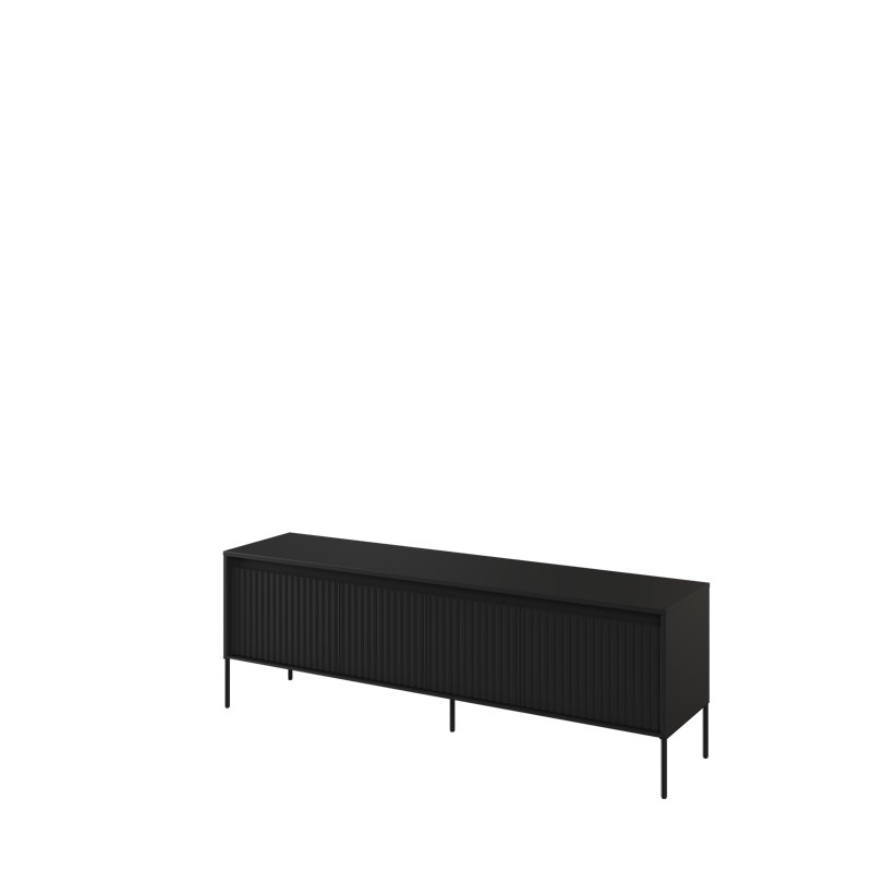 Alterizio Unfinished TV Stand, Black/Black, 167cm W