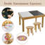 Ensemble de table d'activité pour enfants avec 2 chaises (bois naturel)