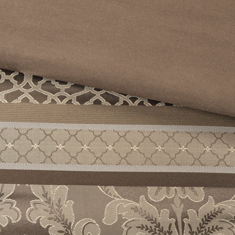 Édredon 7 pièces - literie tendance brun doré intrigante, Brown/Gold
