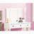 Unique Modern Bedroom Vanity Set W Stool Foldable Mirror Drawers White Color MDF Veneer 1Pc Vanity Furniture