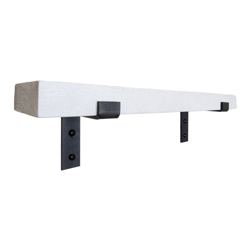 Emerald Lee Poplar Bracket Shelf, 2" H x 42" W x 8" D, White