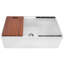 33'' L Double Bowl Fireclay Kitchen Sink-1563370414