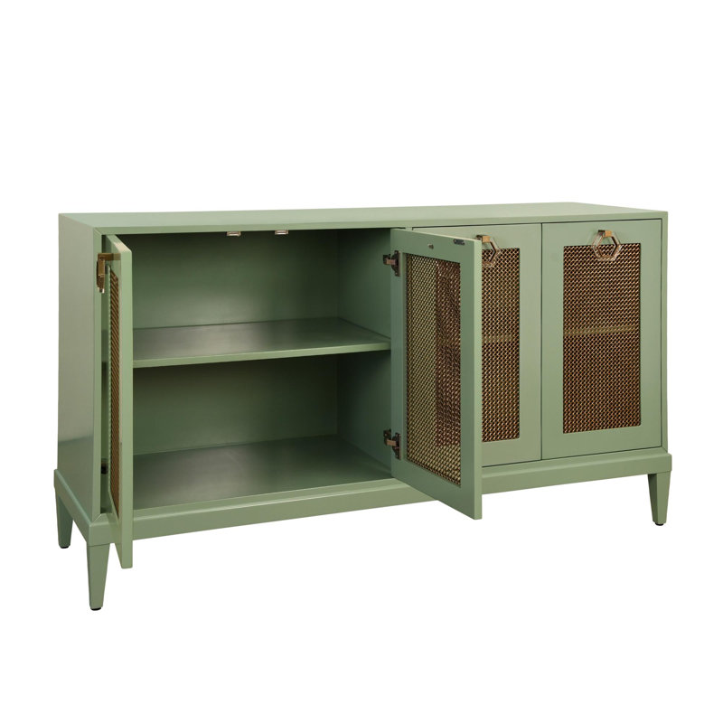 47.5 in. W Buffet Table, Green Lacquer