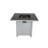 Aecca Square Steel Propane Fire Pit-507057030