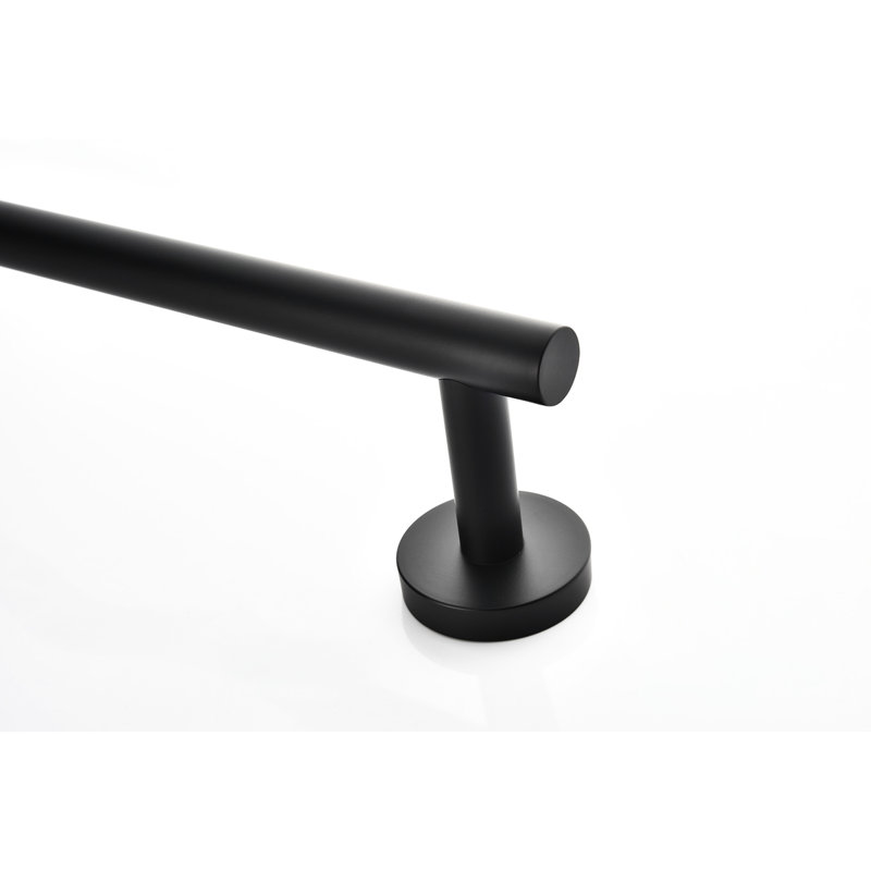 Porte-serviettes en acier inoxydable. Support mural noir mat, style moderne, salle de bain 9 pièces, facile à installer - acier. Luxe, approche d'installation