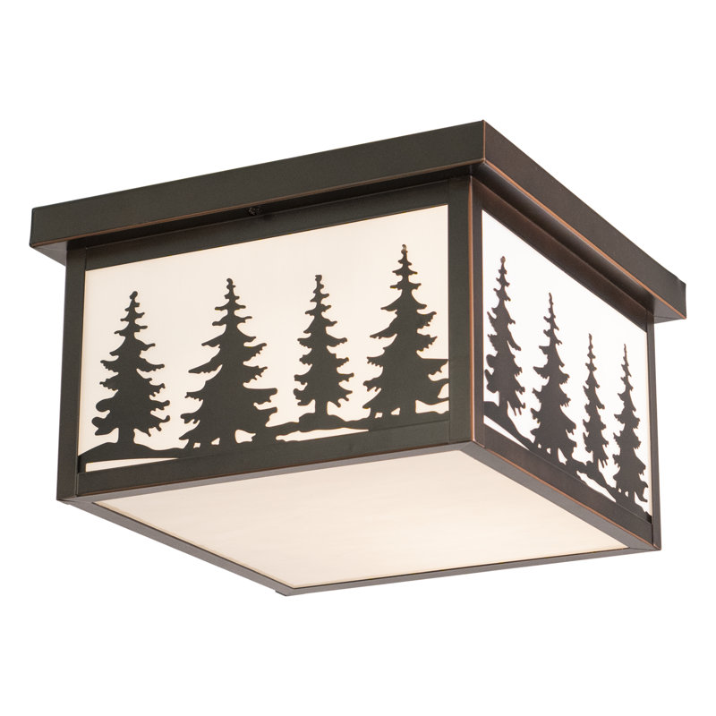 Josefina Burnished Bronze 2 - Bulb Outdoor Flush Mount