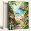 «Seaside Path With Daisies and Rocks», reproduction d'art sur toile tendue sur toile, ensemble de 1-1895093243