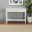 Console à 2 tiroirs Altha au fini blanc avec pieds fuselés, H 32,15 po x l 45,1 po x P 12,81 po-2079481941