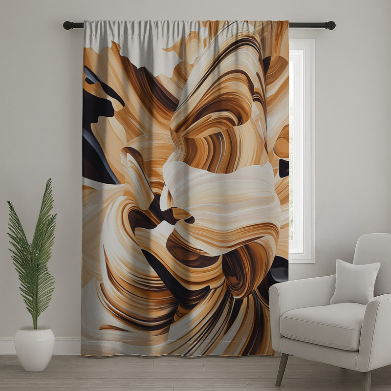 Rideaux abstraits, voilages et voilages abstraits - 1 panneau, 50 po x 80 po - 1 panneau, Blocage