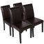Chaise de salle à manger rembourrée en similicuir H 18,7 po Espiye