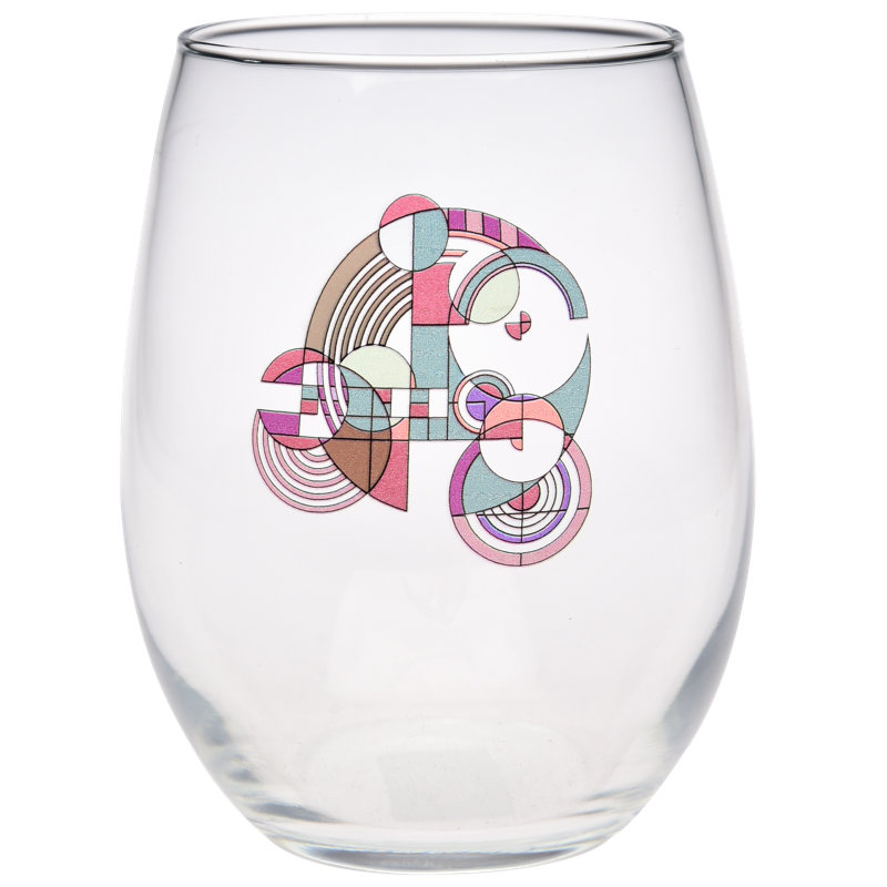 Verre à vin sans pied 15 onces Frank Lloyd Wright Hoffman