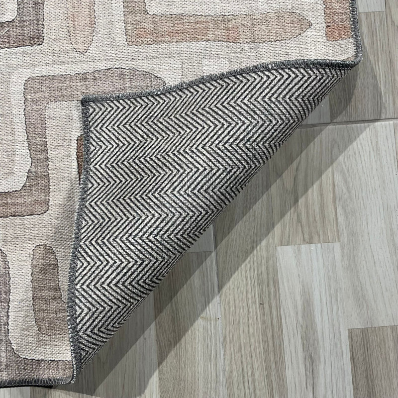 Geometric Cotton and Chenille Flatweave Area Rug, 200 x 300 cm