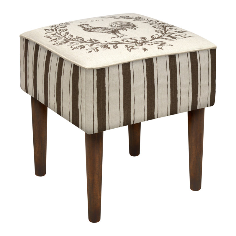Tabouret de meuble-lavabo rembourré coq