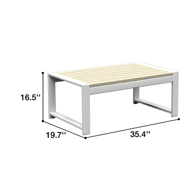 Table basse d'extérieur 35,4 "en aluminium