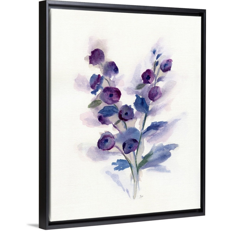 «Pretty in Purple I», reproduction d'art sur toile, H 21,7 po x l 17,7 po x P 1,75 po, Cadre flottant noir