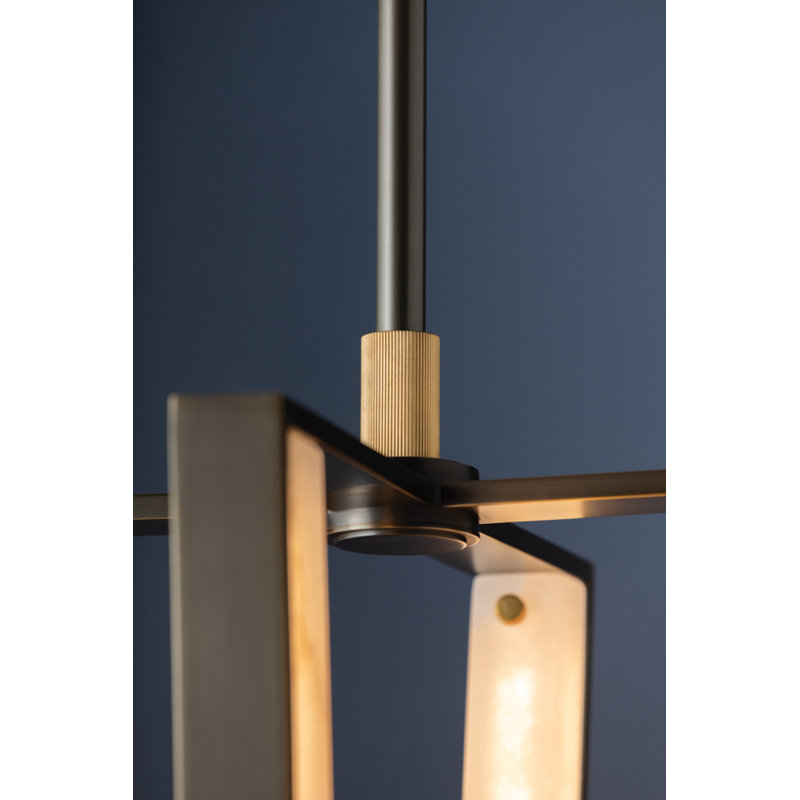 SUSPENSION EDGEMÈRE, H 27,75 po x l 16 po x P 16 po, Laiton vieilli / bronze patiné