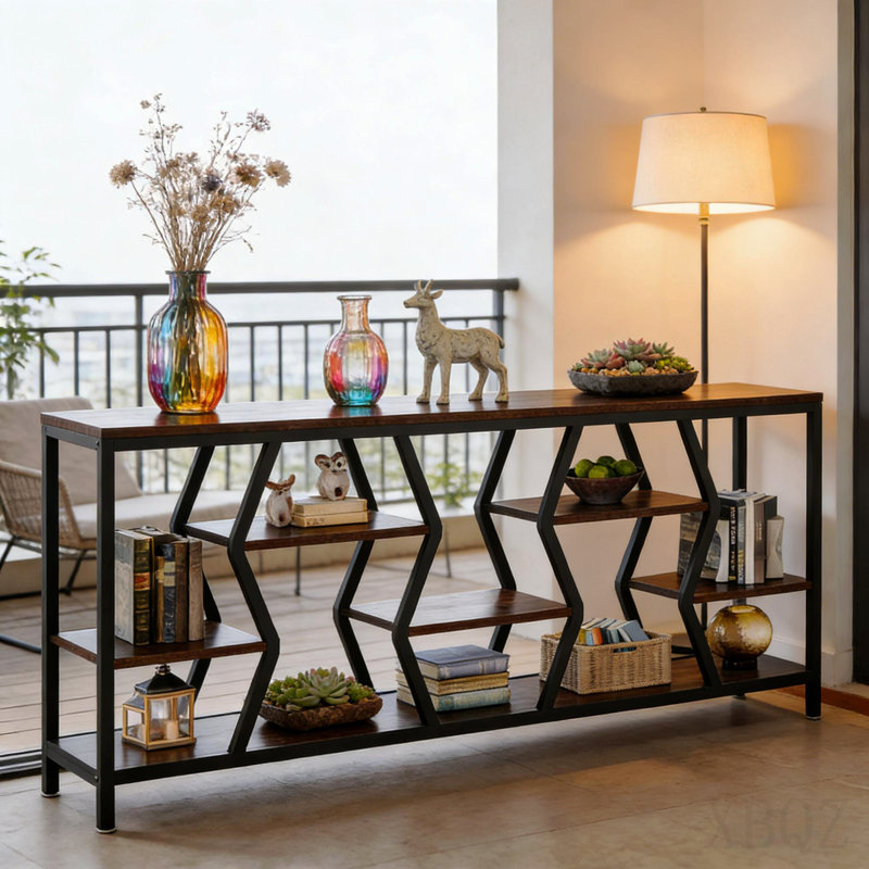Table de canapé durable, console pratique, table de rangement généreuse