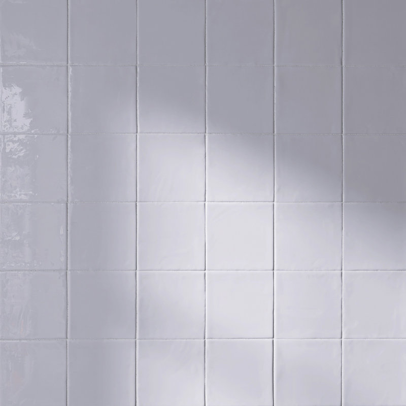 Carrelage mural carré en céramique polie 5,9 po x 5,9 po New Country, Blanc