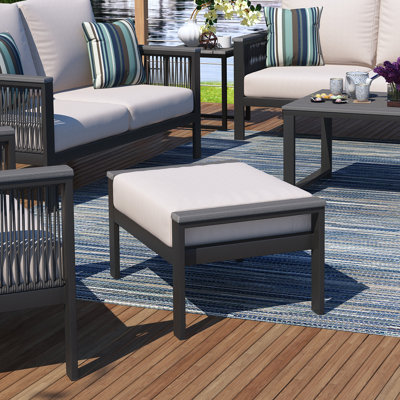 Outdoor Ottoman With Sunbrella Cushion