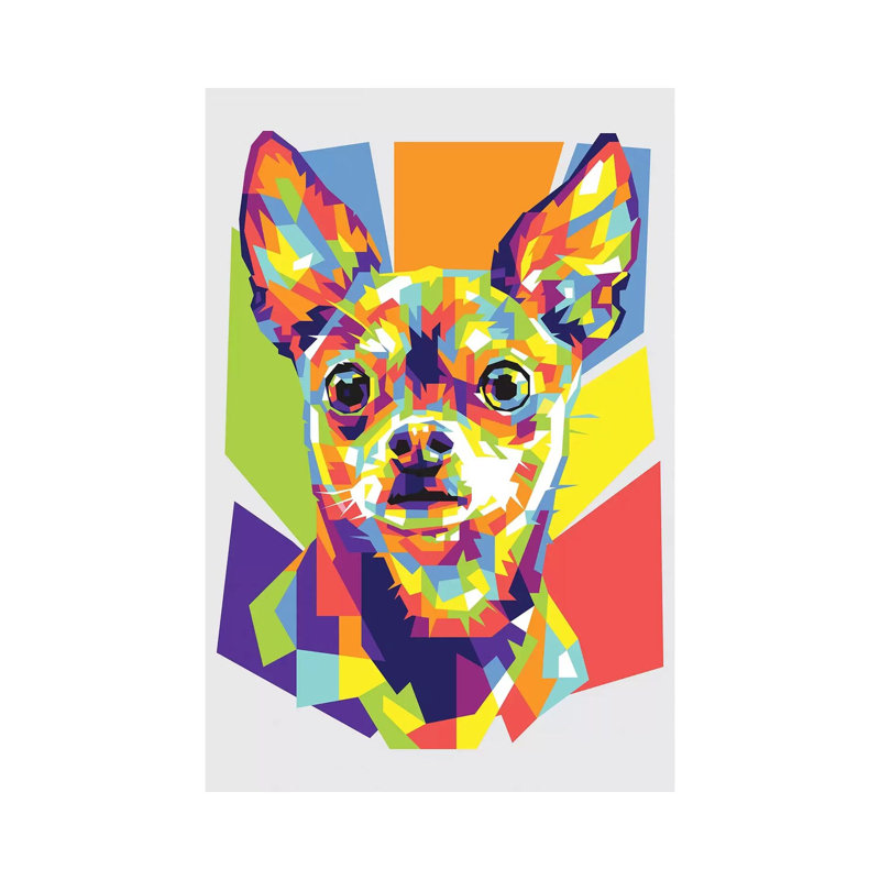 «Chihuahua» par Dayat Banggai, impression sur toile tendue, H 26 po x l 18 po x 1,5 po