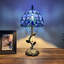 Lampe de table Tiffany en verre teinté avec ampoule DEL Nadya incluse l 8 po x P 8 po x H 16 po-519216673