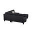 Canapé modulaire rembourré 6 pièces Modern, noir-1113290706