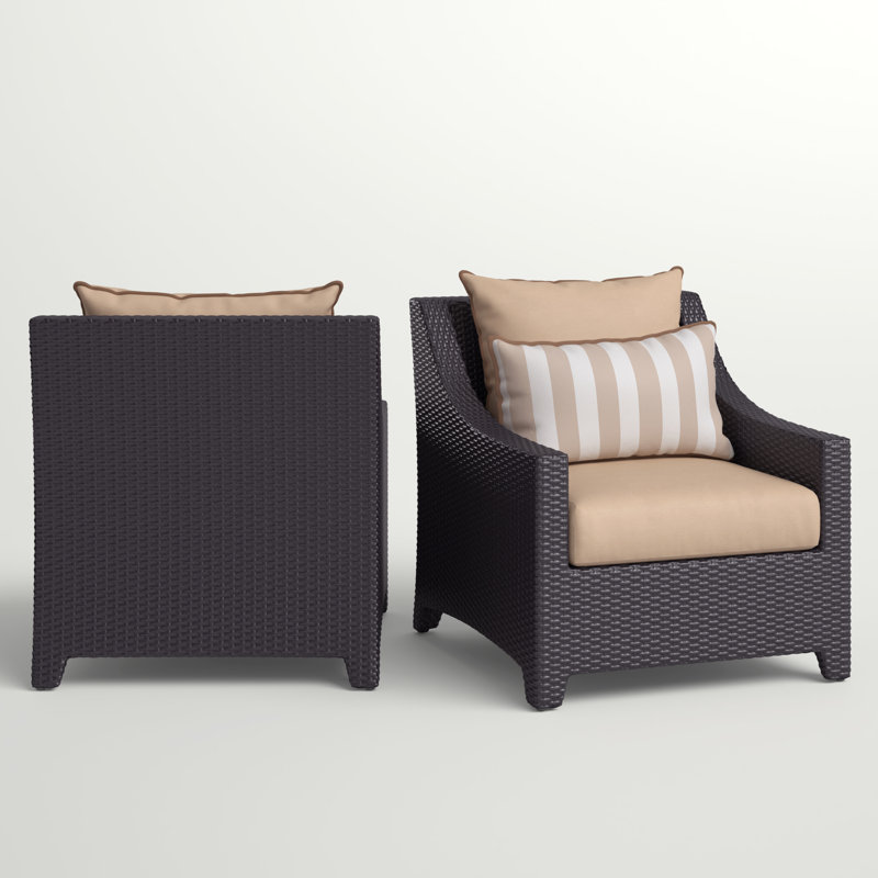 Fionnula Aluminum Outdoor Lounge Chair, Canvas Heather Beige Sunbrella® Canvas