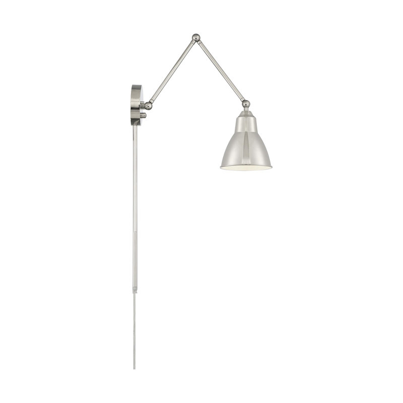 1 - Light Plug-in Swing Arm, Polished Nickel