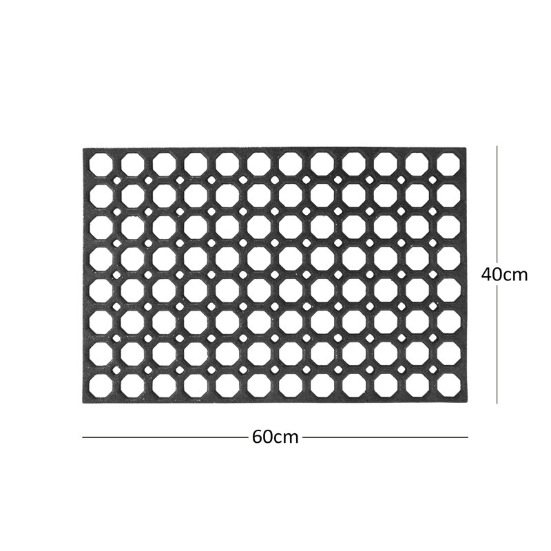 Ranite Non-Slip Geometric Doormat, 60cm W x 40cm H