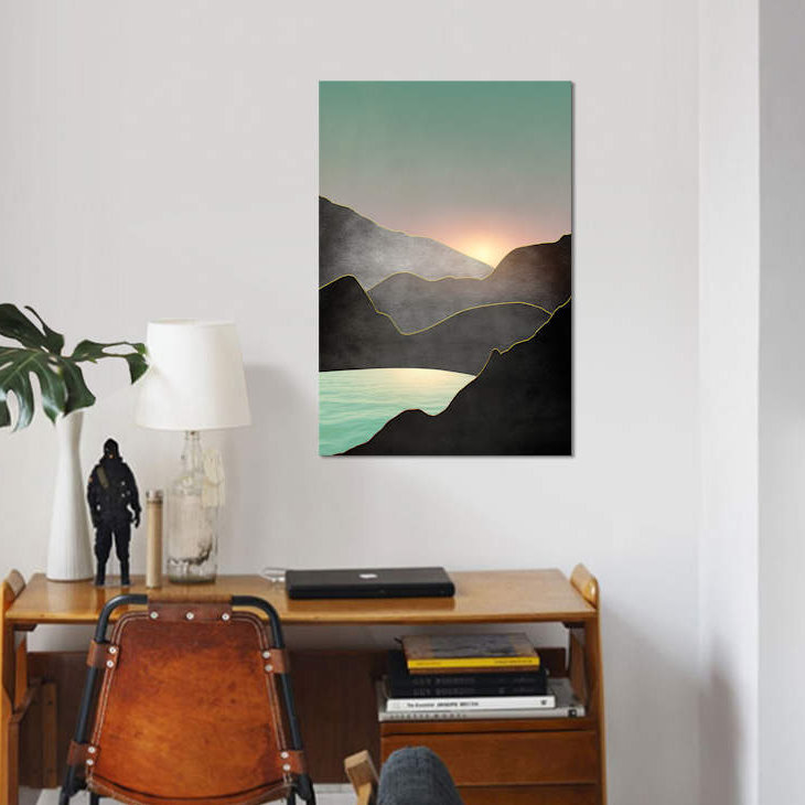 « minimal landscape iii », impression sur toile, H 26 po x l 18 po x P 1,5 po, Toile tendue, Pas de tapis