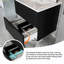 Meuble-lavabo de salle de bain 24 po avec lavabo en céramique - meuble-lavabo mural noir-126233302-126233300