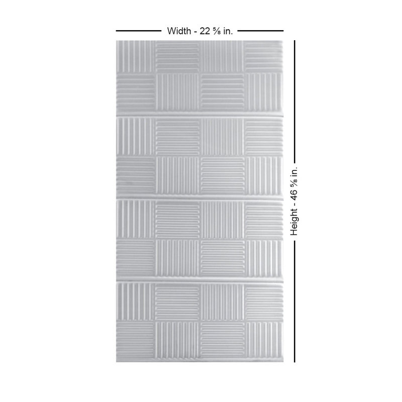 Panneau diffuseur de plafonnier encastré Basket Weave 22 po x 46 po 29 pieds carrés / caisse