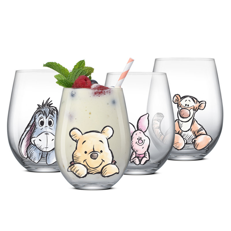 Ensemble de 4 verres sans pied Disney Winnie l'Ourson
