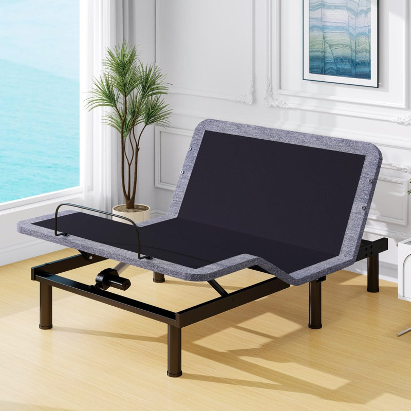  Structure de lit ajustable Zero Gravity avec massage et télécommande sans fil - anti-ronflement, ports USB, lumière DEL