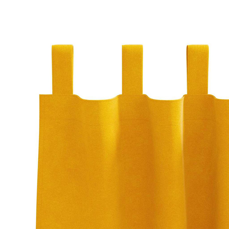 Curtains With Curtains 2 Pcs Polyester, Mustard, 141cm Width x 144cm Drop
