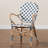 Botir Rattan Arm Chair in Blue/White/Brown