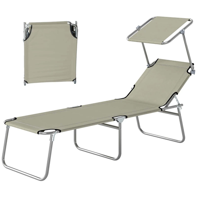 Chaise de bronzage pliante pour patio, chaise longue d'extérieur