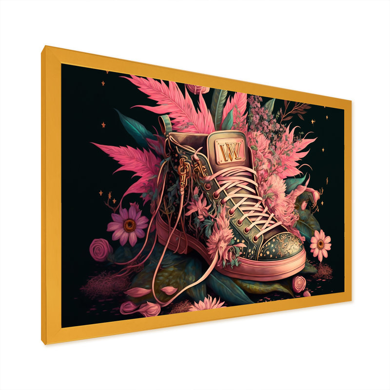- Art mural sur toile tendance, Impression dorée sur toile encadrée, H 34 po x l 44 po x P 1,5 po