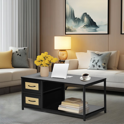 Alyre Four Leg Coffee Table with Storage