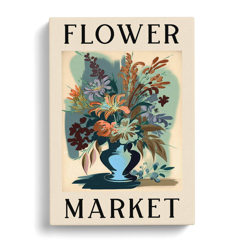 Antique Flower Market Exhibition No.14 - Wrapped Canvas, 50cm H x 35cm W x 3cm D