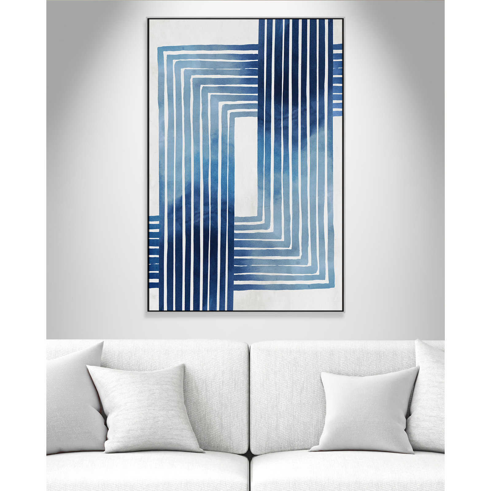 In Unison by Eva Watts - Painting Print, Silver Framed Canvas, 61.5" H x 41.5" W x 2" D