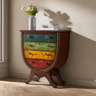 Petit coffre d'appoint rétro en bois massif