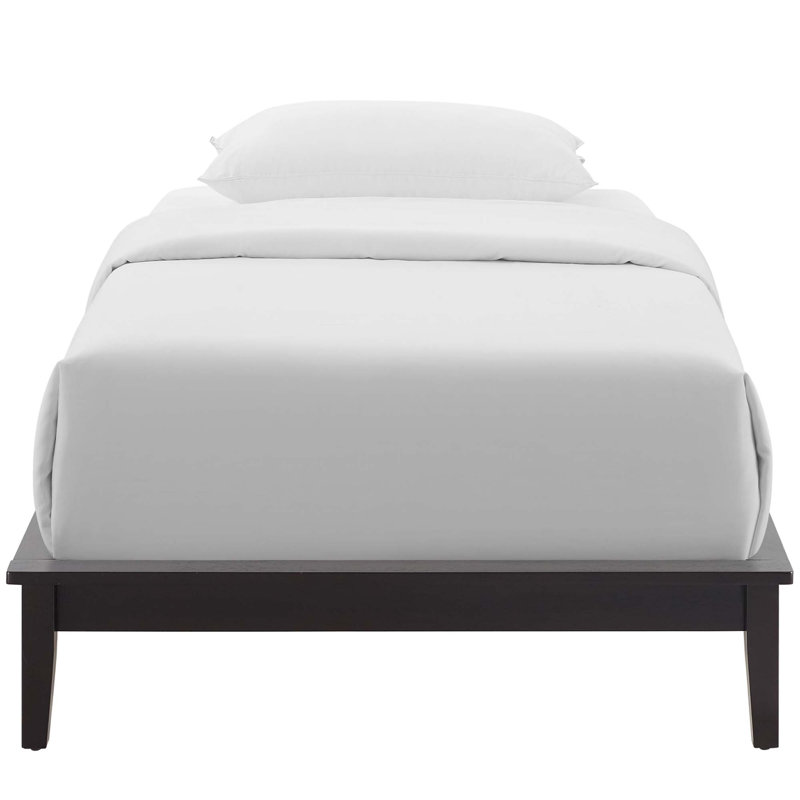 Modway Lodge Wood Platform Bed Frame, Cappuccino, Twin
