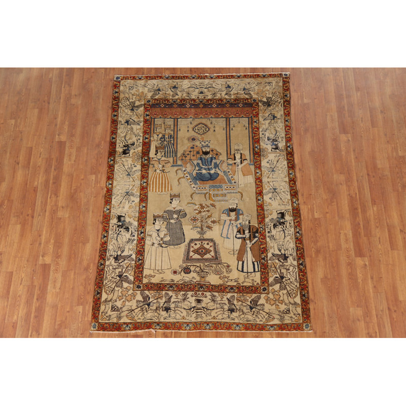 Pre-1900 Vegetable Dye    Rug 5x7