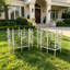 Ensemble de clôture de jardin en fer 4 pièces d'inspiration rétro pour bordures de chemin, parterres de fleurs et décoration extérieure