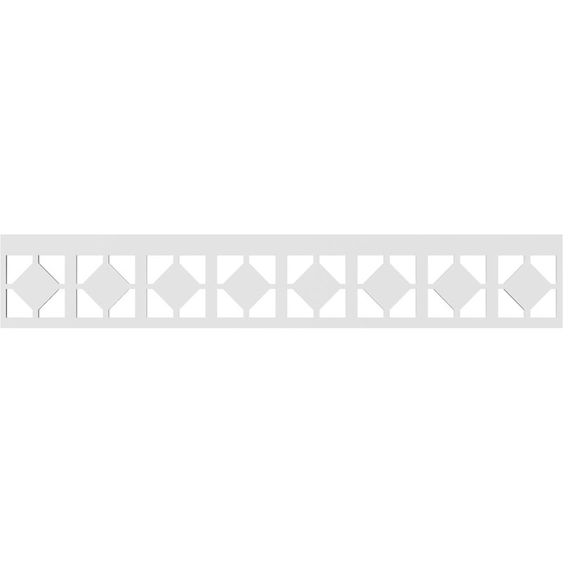 Garniture de sol en PVC de qualité architecturale H 8 po x P 5/8 po x L 48 po Glenburn, H 8 po x L 48 po x P 0,63 po