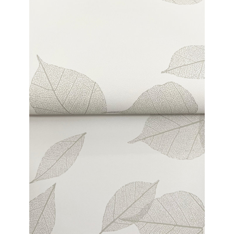 Papier peint feuilles de gula, Gris