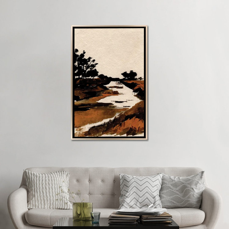 Mara River - reproduction d'art murale - toile encadrée, 48" x 32", Framed Canvas, Champagne
