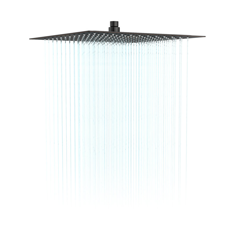 16-Inch Square Rain Showerhead Stainless Steel Large Ultra Thin Showerhead Only, Oil Rubbed Bronze