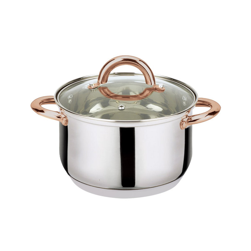 6-Piece Stainless Steel Casserole Set Pots and Lids